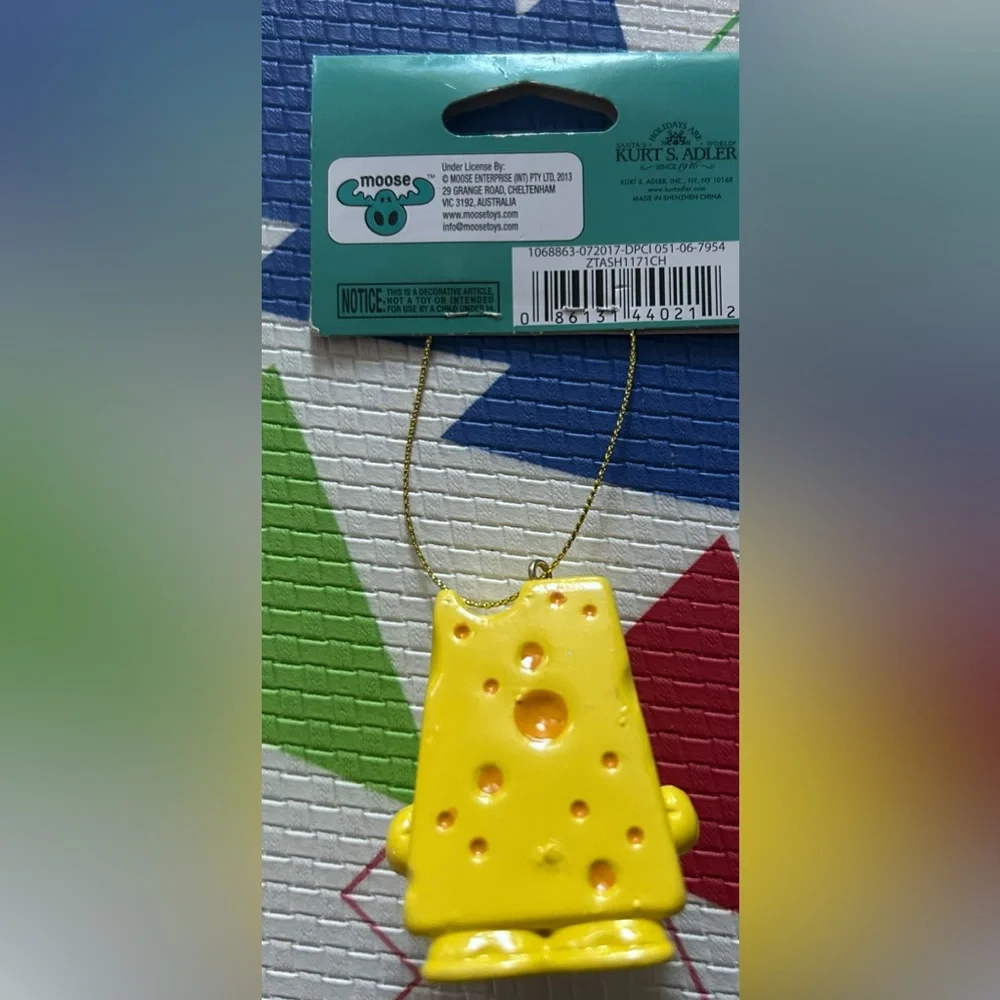 Shopkins Cheese Christmas Ornament NWT